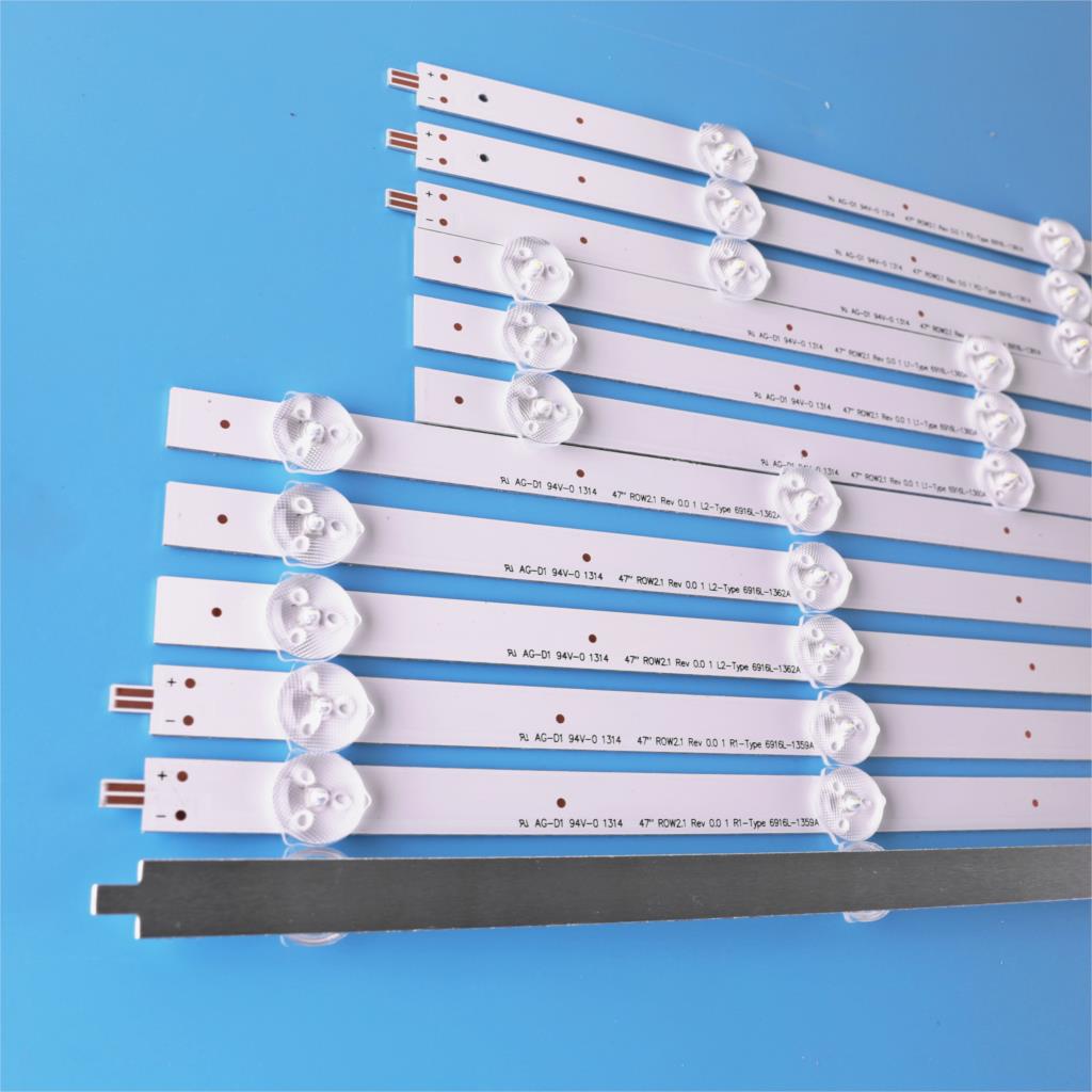 Tira de luces LED de retroiluminación, accesorio para LG 47LN570S 47LN575S 47LA620S 47LN575V 47LA620V LC470DUE, , repuesto
