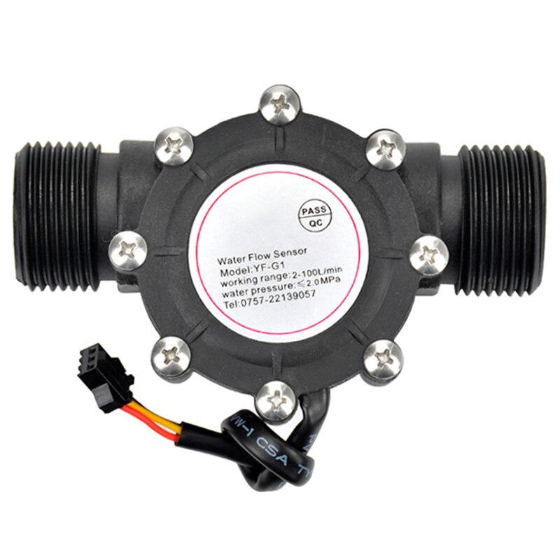1Pcs Water Flow Sensor DN25 DC3.5-24V 1 Inch 2-100L/Min Hall Flowmeter Warmtepomp Boiler Flow Meter schakelaar Teller