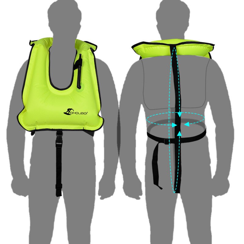 Inflatable Life Jacket Adult Snorkeling Swimming Vest Outdoor Portable Large Buoyancy Swimming Life Jacket