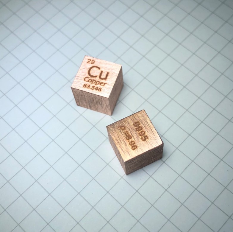 10x10x10mm Metal Cube Chemical Elements Periodic Table Elements Physical Decoration Cube Collection Copper Cube 1 Inch Cub