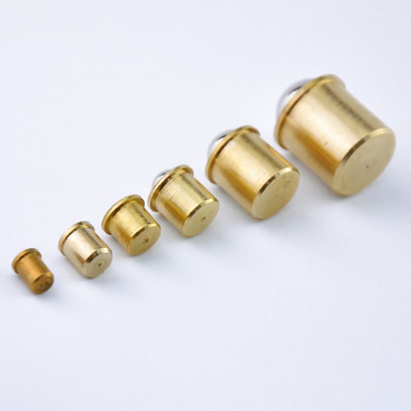 10PCS/Lot Brass Plated Closet Door Drive-in Ball Catch w/ Strike Plate, Ball Catch Door Hardware for Closet, Cabinet, Furniture