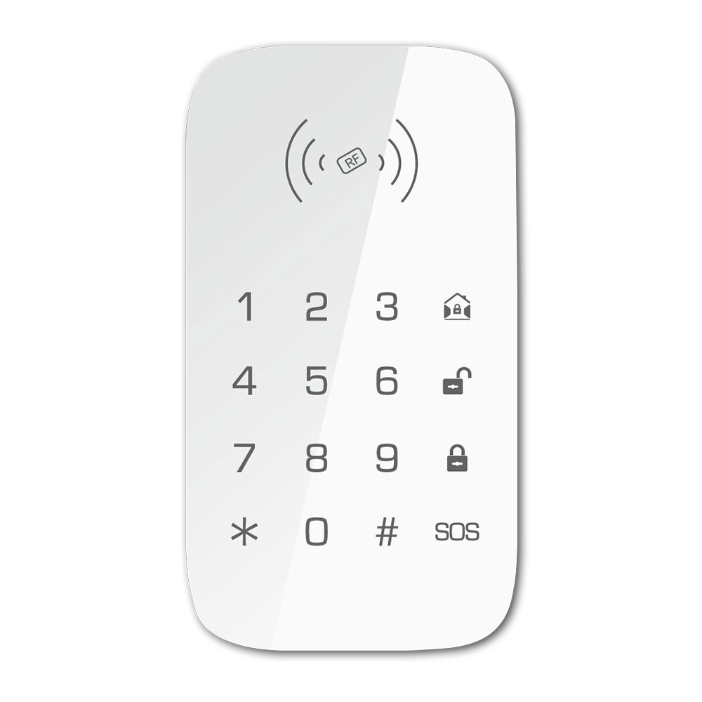 MULO 433MHz Wireless Keypad Suppord RFID Card Compatible Alarm System Home Security PG107 PG105 PG103 Wireless Password Keypad