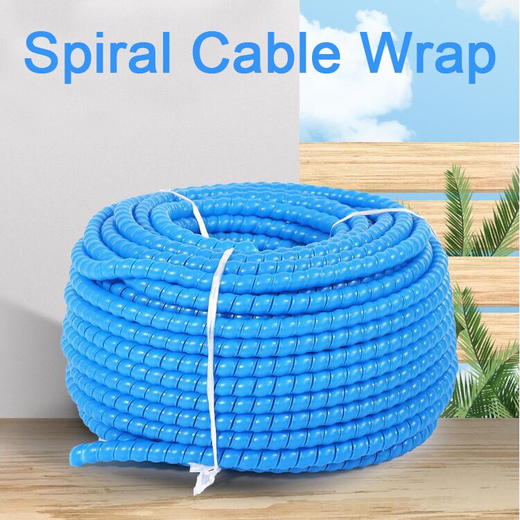 14mm Cable Line Organizer Pipe Protection Flexible Spiral Wrap Winding Cable Wire Protector Cover Tube Cable Management Cord