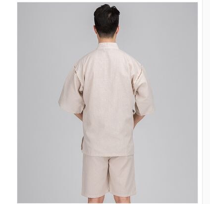 Sommer mænd bomuld yukata kimono jakkesæt mænd japan traditionel pyjamas sæt mandlig japansk traditionel pyjamas sæt 061601: 3 / Xl