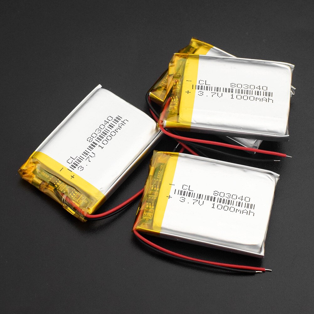 3.7V 1000Mah 803040 Lithium Polymeer Li-Po Ion Oplaadbare Batterij Voor MP4 MP5 Gps Psp Mobiele Pocket pc E-Boeken Bluetooth