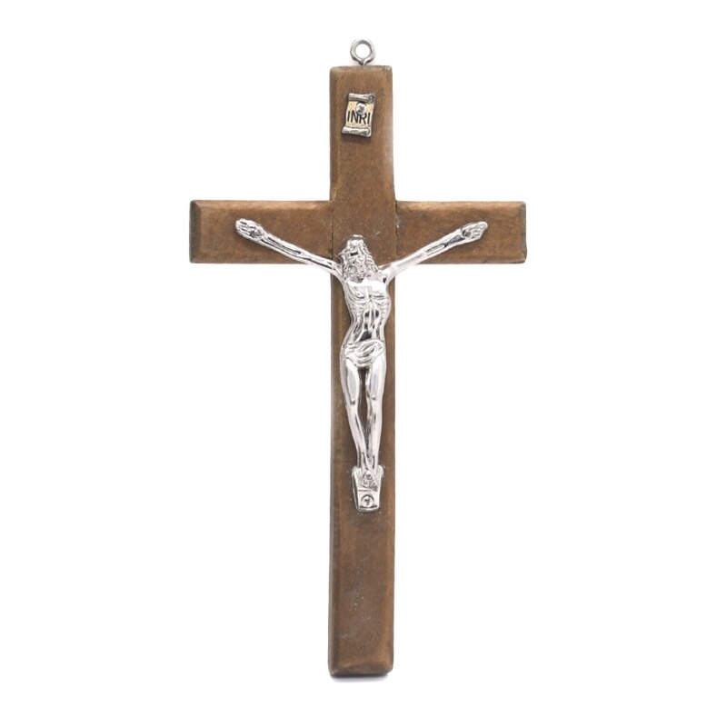 Houten Jesus Cross Hanger Christus Lijden Standbeeld Kruis Religieuze Gebed Jezus