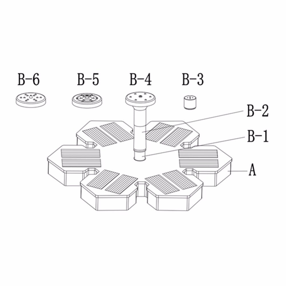 SOLLED Solar Battery Fountain Pump Water Floating Solar Water Pumps For Garden Pool Outdoor Underwater Decoration