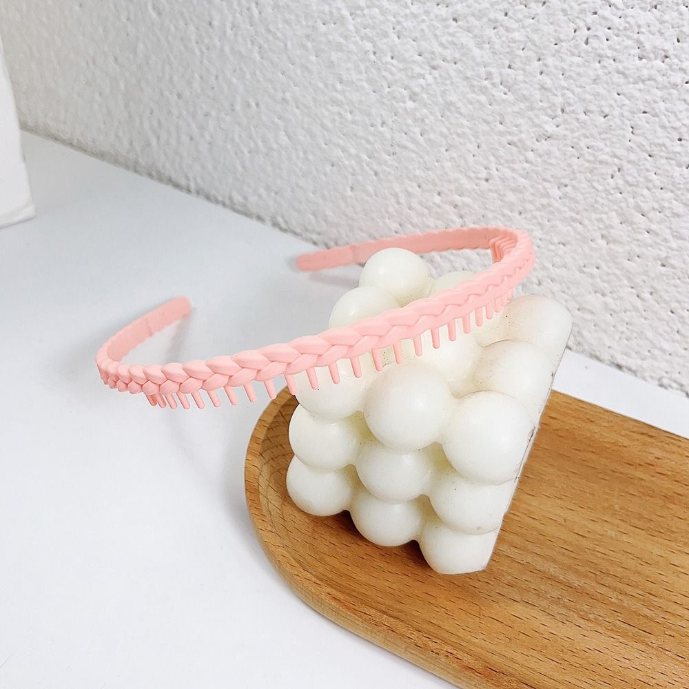 Copricapo femminile per capelli rotti cerchietto per capelli con denti fascia per capelli con treccia smerigliata fascia per capelli antiscivolo fascia per capelli casuale