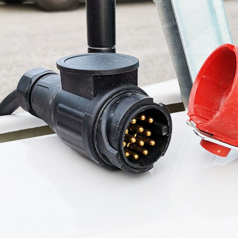Tilhengerkontakt 13 til 7 pinner adapter - 12V Europeisk standard Ledningsnett Plugg til Lastebil