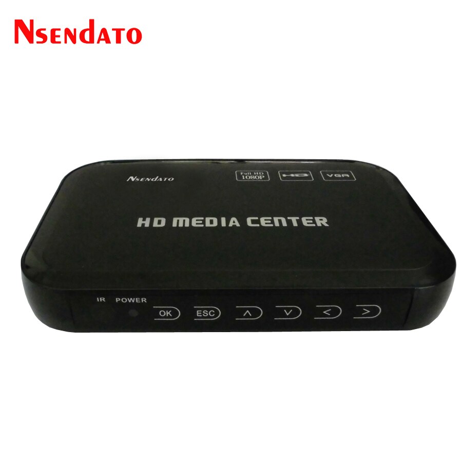 1080p fuld hd multimedie medieafspiller center til hd vga av usb sd/mmc multi media mkv afspiller med fjernbetjening til dual usb