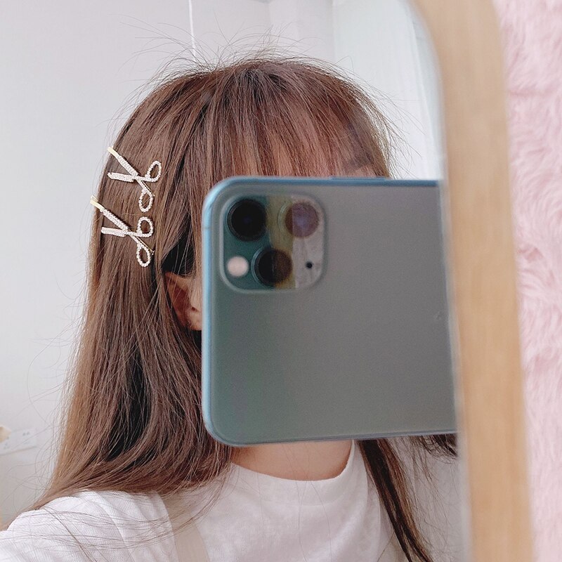 Kreative Persönlichkeit Glänzende Schere Haarnadel Bling AAA CZ Zirkonia Nette Frauen Seite Clip Luxus Zubehör Schmuck Anhänger