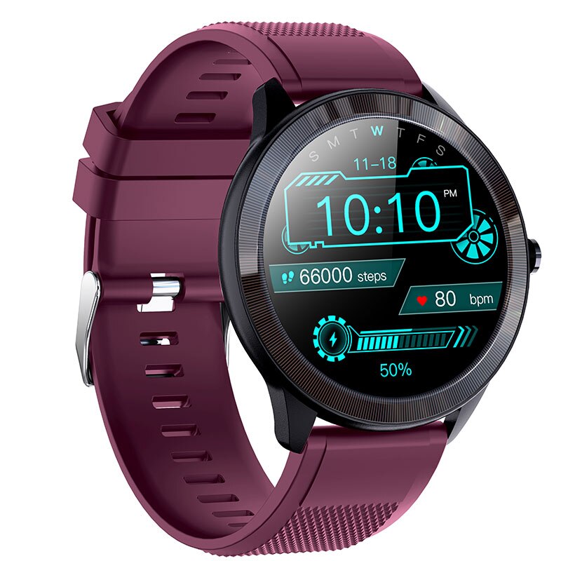 Reloj Digital deportivo para hombre, pulsera electrónica LED, resistente al agua, con Bluetooth táctil: purple