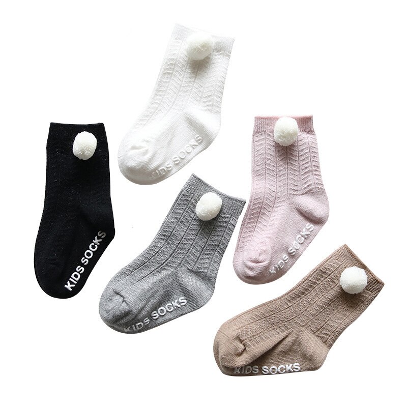Leuke Baby Sokken Met Pompom Enkellange Winter Katoenen Baby Meisje Sokken Kinderen Sokken Baby Boy Accessoires Goedkope Stuff 0-4 Jaar
