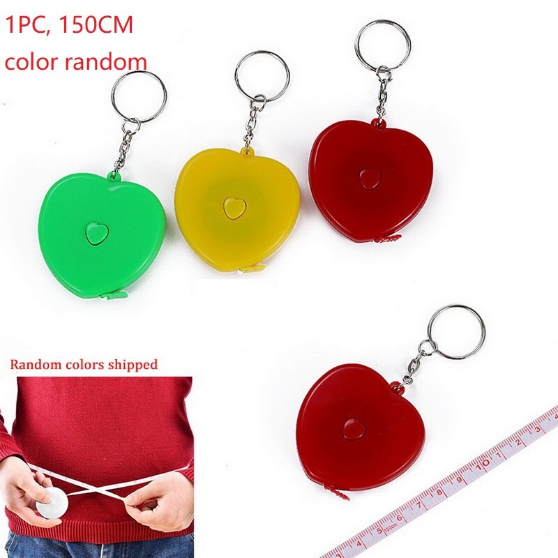 Cinta métrica portátil retráctil de 150cm/60 ", regla de altura para niños, etiqueta de máquina de coser, rollo de cinta, Color aleatorio: Plata