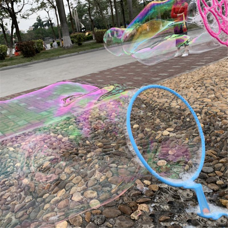 6PCS/set Jumbo Colorful Bubble Wand Bubble Blower Toy Set For Kids Summer Outdoor Fun 7IN