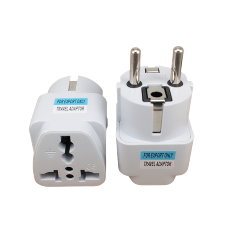 Universell japan cn oss pluggadapter internasjonal au storbritannia eu til usa amerikansk reise elektrisk pluggkonverter strømadapter stikkontakt: Blå