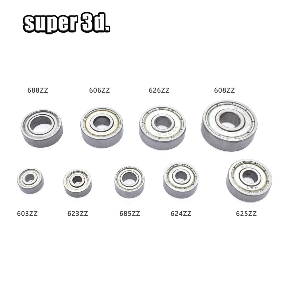 5/10PCS Multiples Roulement À Billes 603ZZ 608ZZ 623ZZ/624ZZ 625ZZ 685ZZ 688ZZ Roue pour 3D Imprimante Roulements Miniatures