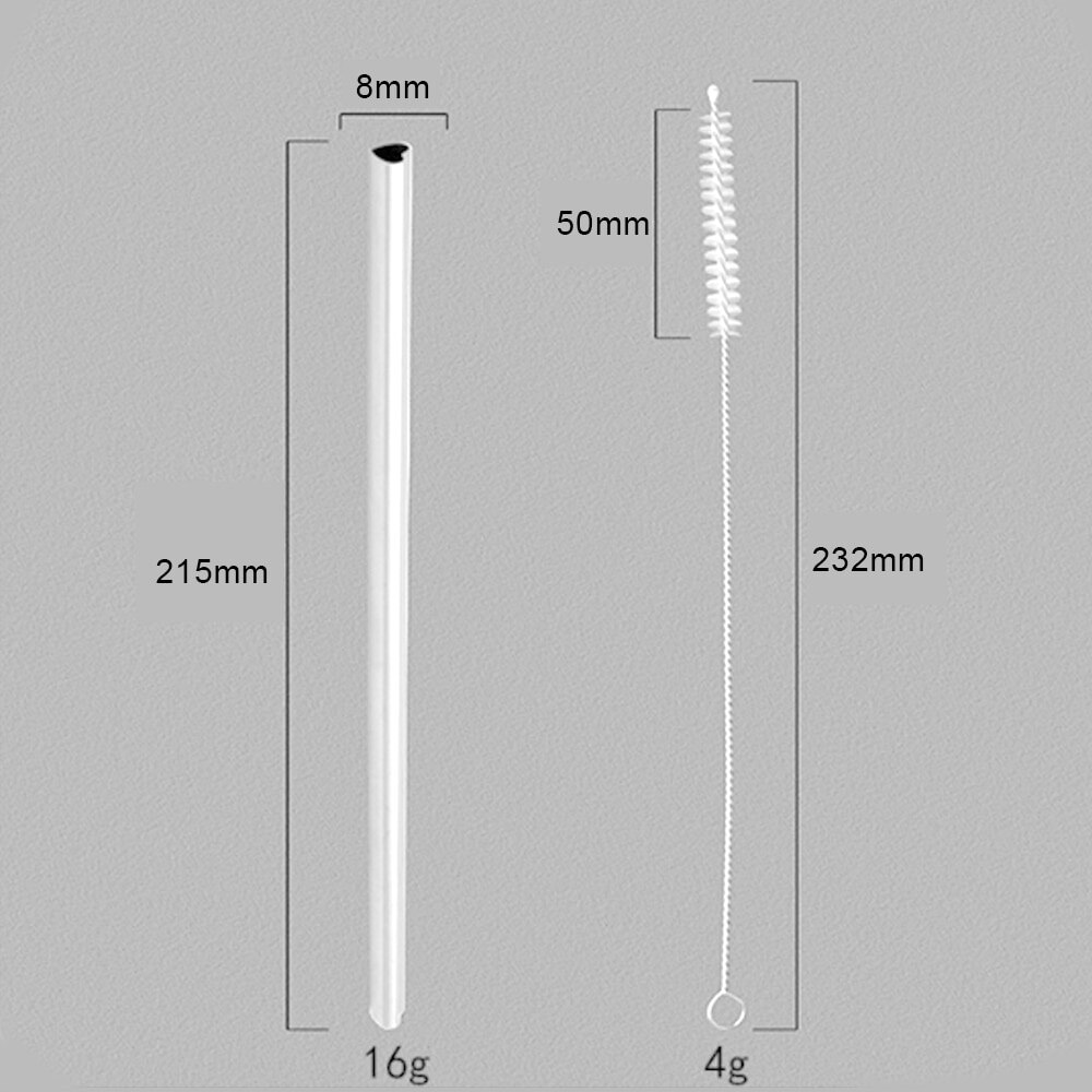 Colorful Reusable Drinking Straw 304 Stainless Steel Metal Straw with Cleaner Brush For Mug Colorful Drinking Straw