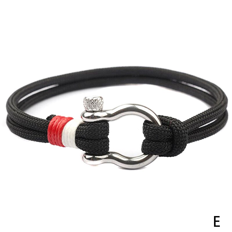 Bracelet enroulé en corde pour hommes et femmes, 1 pièce, nautique Marine, survie, d'amitié pour garçons