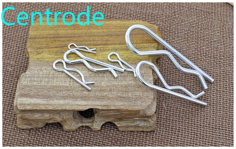 White zinc B-type cotter pin wave pin R-shaped clamp pin hairpin pin m1.2-m3.5 20PCS