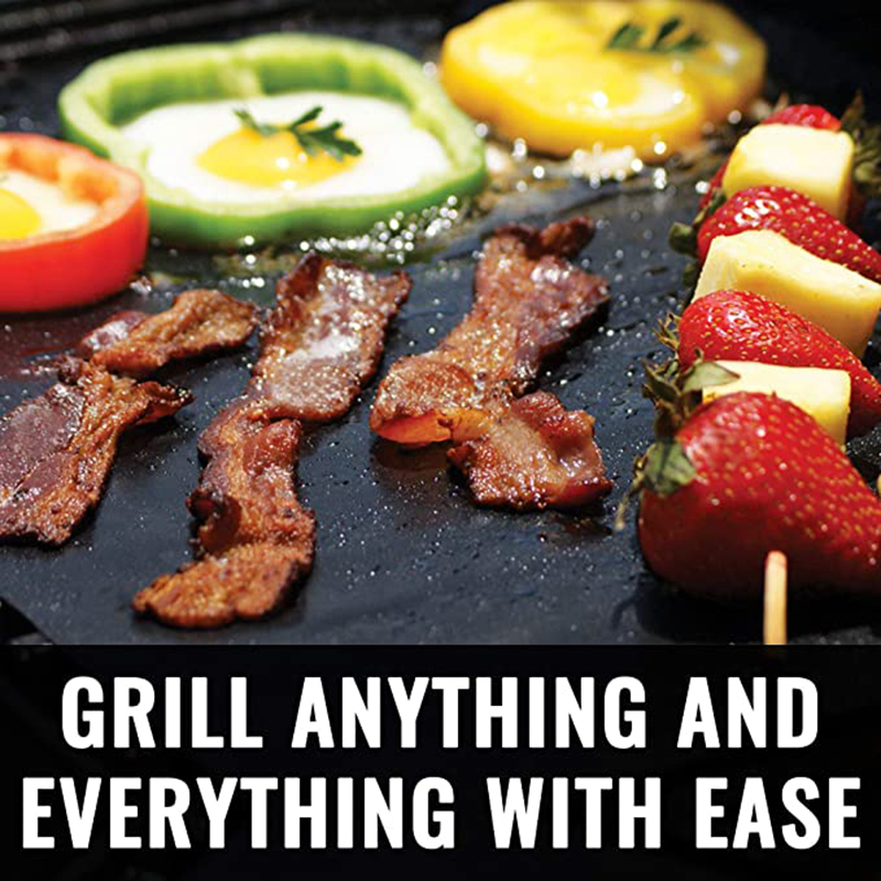 2 Stück Antihaft-Grillmatten 60 x 40 cm Werkzeuge Kochen Backblech Hitzebeständige Backmatten Grill Leicht zu reinigende Küchengrillwerkzeuge
