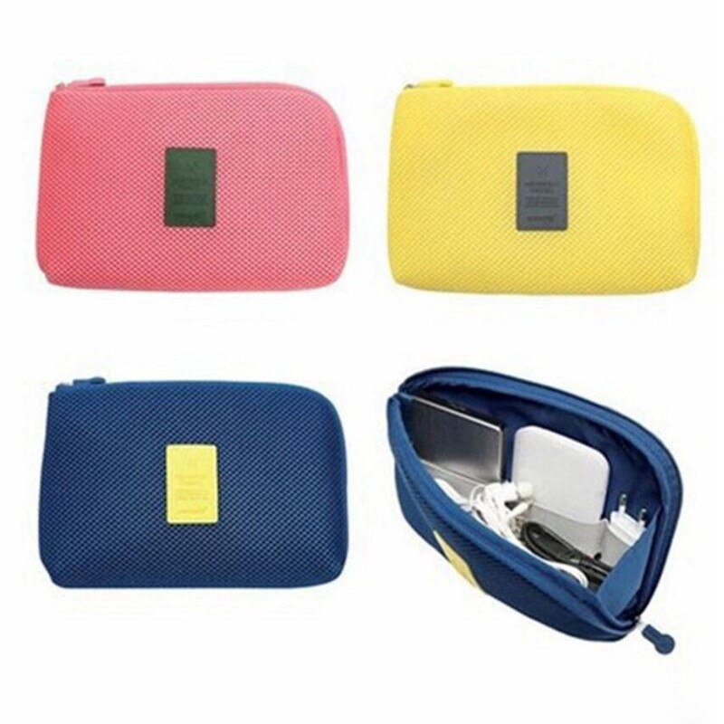 Borsa per accessori da viaggio borsa per Gadget portatile USB digitale organizzatore elettronico custodia per cellulare da viaggio supporto per caricabatterie Mobile