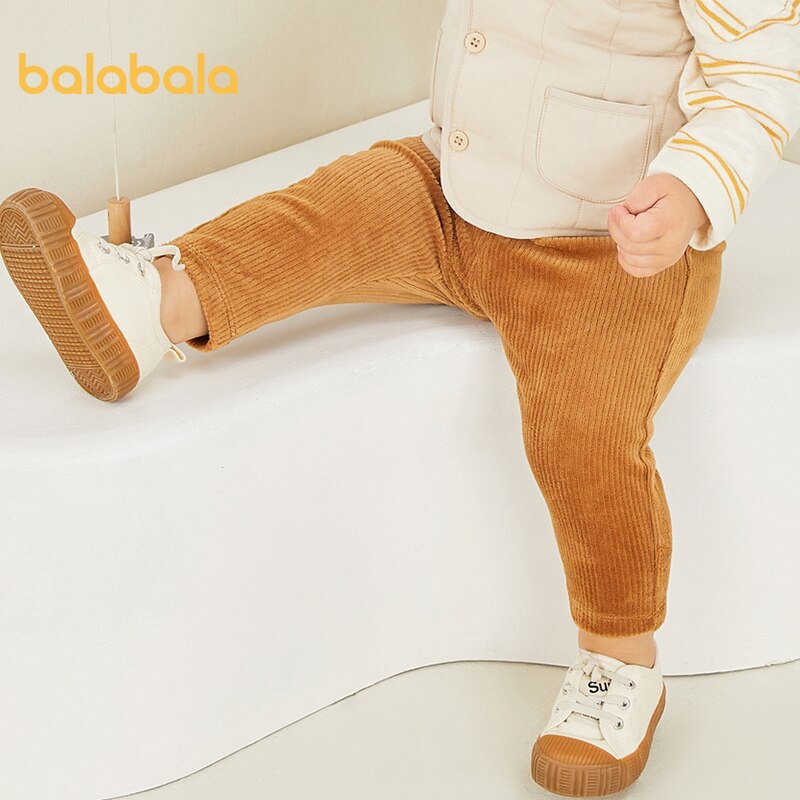 Balabala bébé pantalons vêtements chauds bébé pantalons garçons pantalons de survêtement rétro velours côtelé pantalons décontractés
