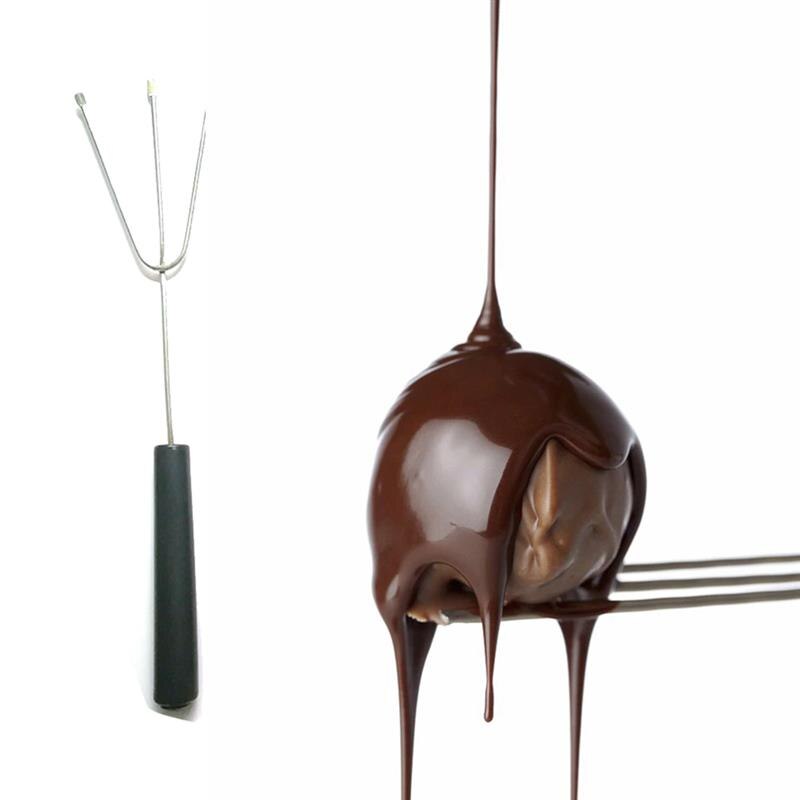 6 stk/sæt dyppe chokolade gaffel værktøj pen uregelmæssig rustfrit stål gør-det-selv bagegrej tilbehør fondant køkken kage dekoration