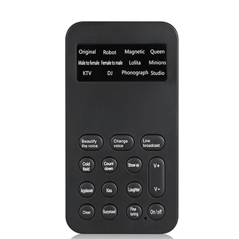 Universeller stimmverzerrer für handy und pc, mini-soundkarte, tragbar 8 funktion, mikrofon, stimmverfremder für spiele/live-übertragungen,  r6k 6: Default Title