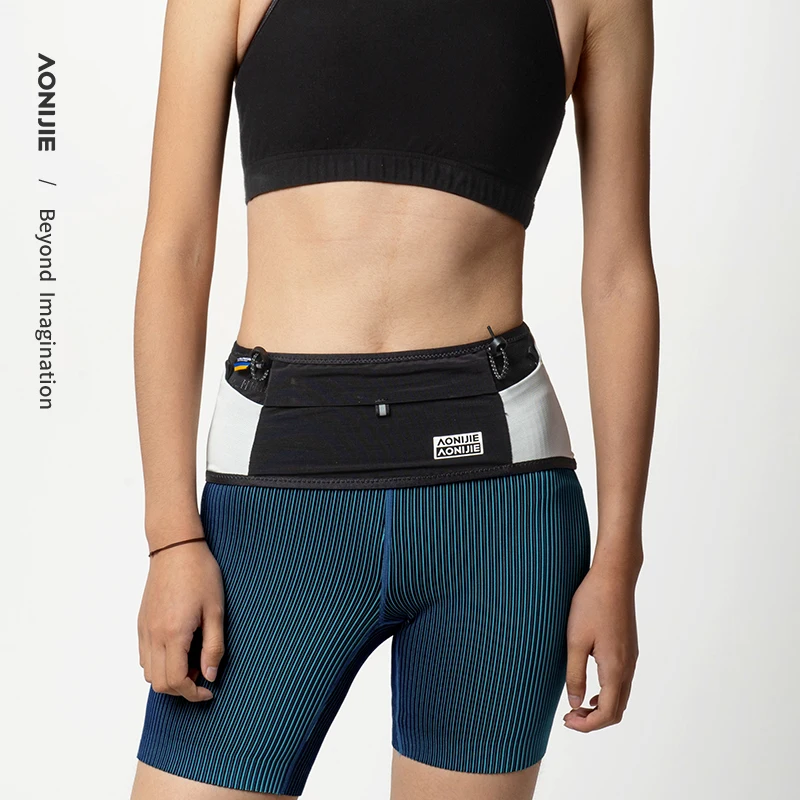 AONIJIE W8121 Elastische Sport-Hüfttasche zum Laufen, lustige Packung, Marathon-Rennnummer, Gürteltasche für Bergsteigen