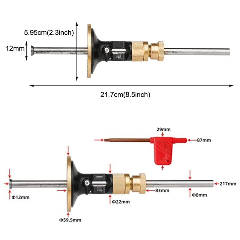 Menuiserie Mortaise Roue Trusquin Bois Marquage Traceur De Haute Précision Lame Traçage Outils Menuiserie Trusquin