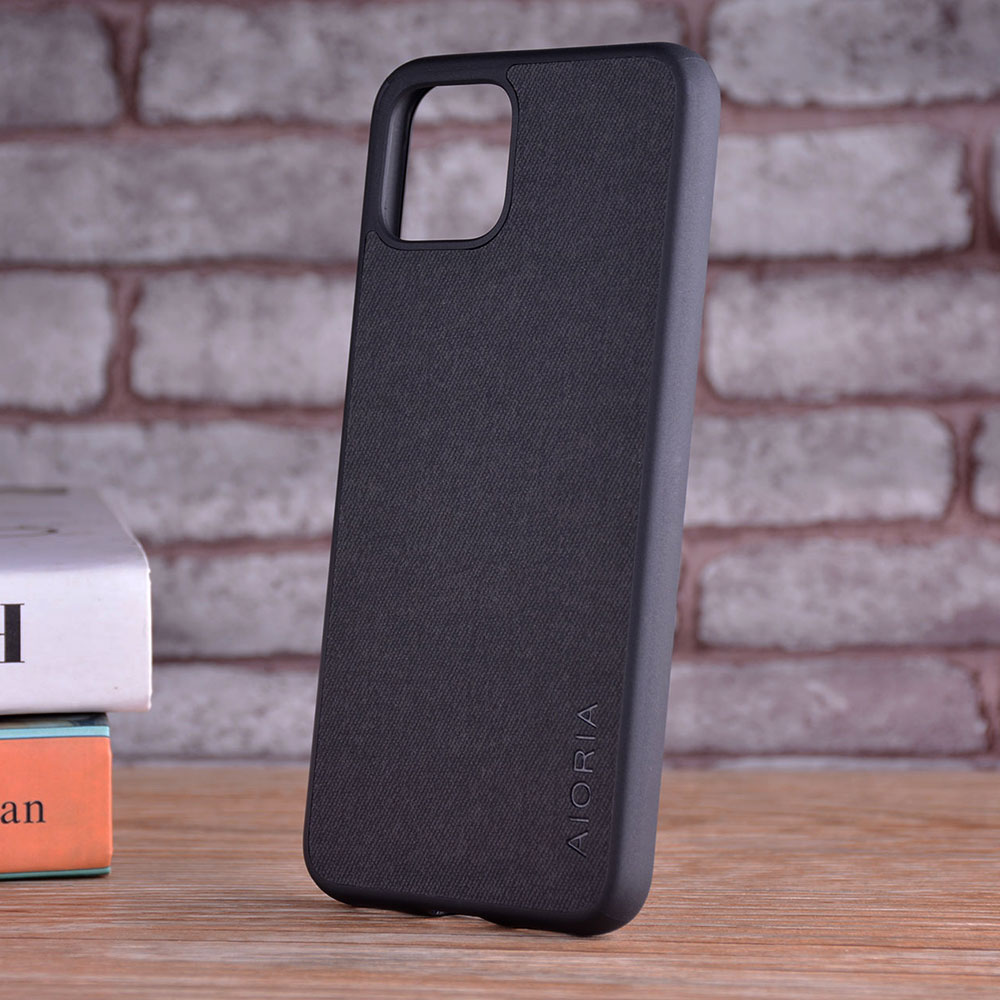 Google Pixel de Google 4 4 XL coque de textiles de cuero skin de tpu blando funda de teléfono dura de Google para Google Pixel 4 4 XL: Google Pixel 4 XL / black