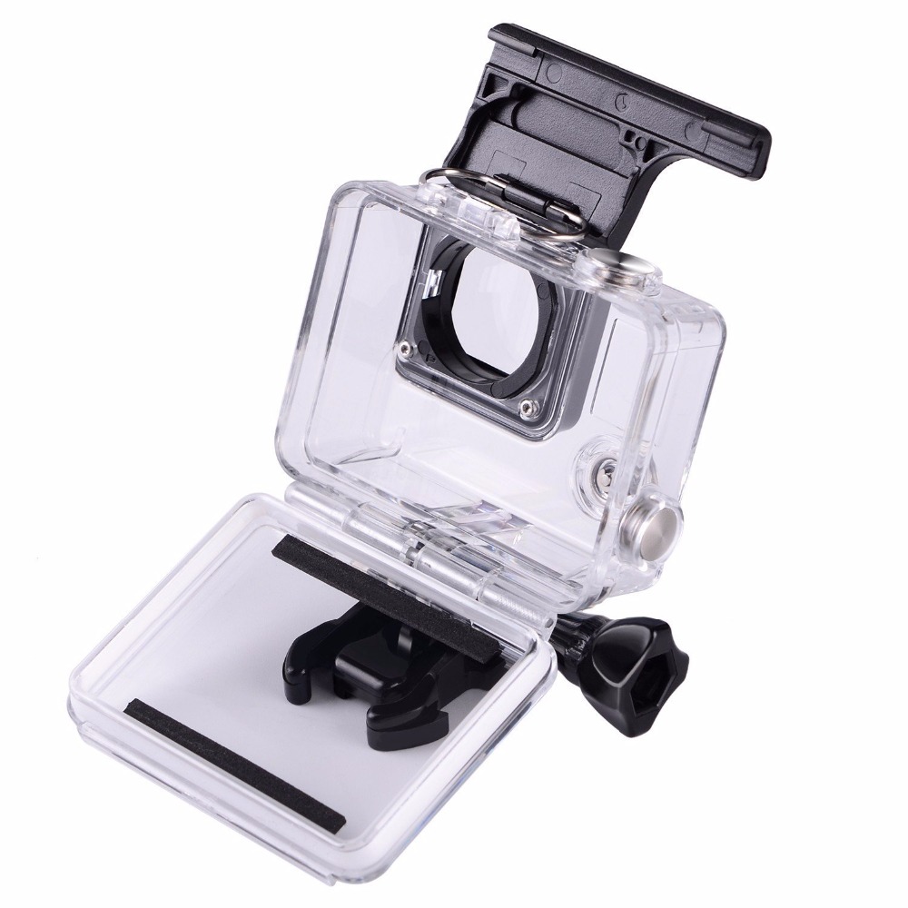 Suptig Voor Gopro Waterdichte Behuizing Case Voor Gopro hero 4 hero 3 + hero 3 Onderwater Beschermende Doos Voor Go pro accessoires