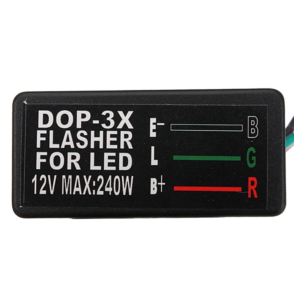 3-Draden Motorfiets Led Blinker Relais Waterdichte Universele DOP-3X Auto Flasher Voor Led 12V Richtingaanwijzer Flasher
