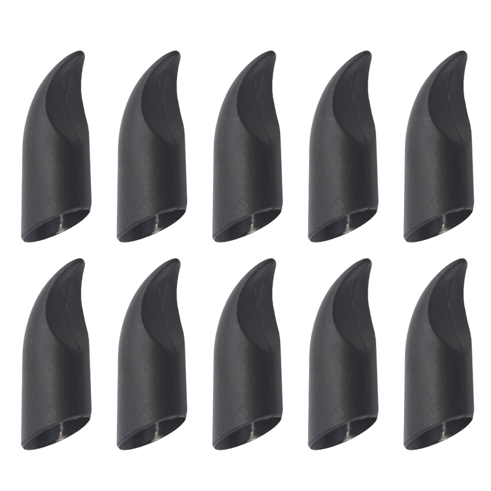 10Pcs Beschermende Planten Vingertoppen Cap Punctie Slip Porren Praktische Zwart Duurzaam Tuin Handschoenen Klauwen Voor Graven