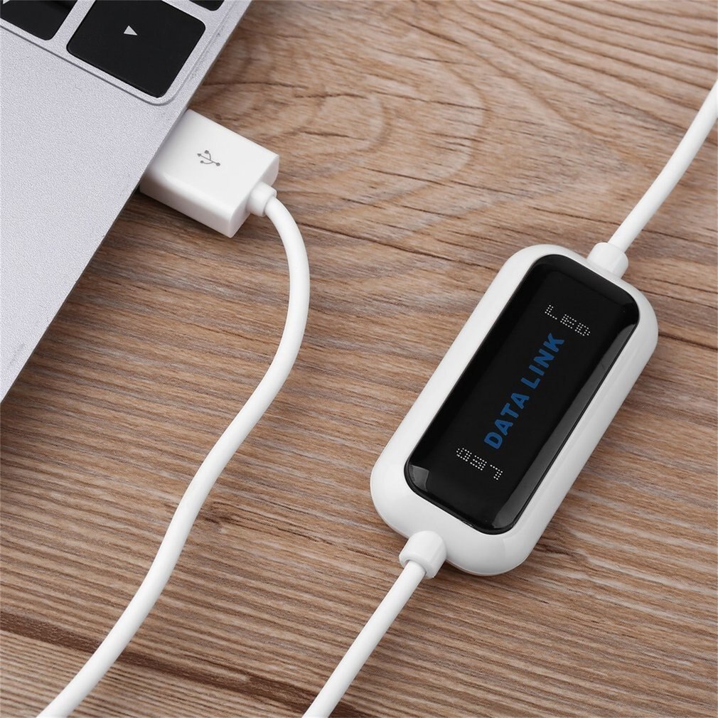 Online Share Sync Link Net Direct Data File Transfer Bridge LED Cable ! High Speed USB PC to PC Standard Bundle 1 Computer
