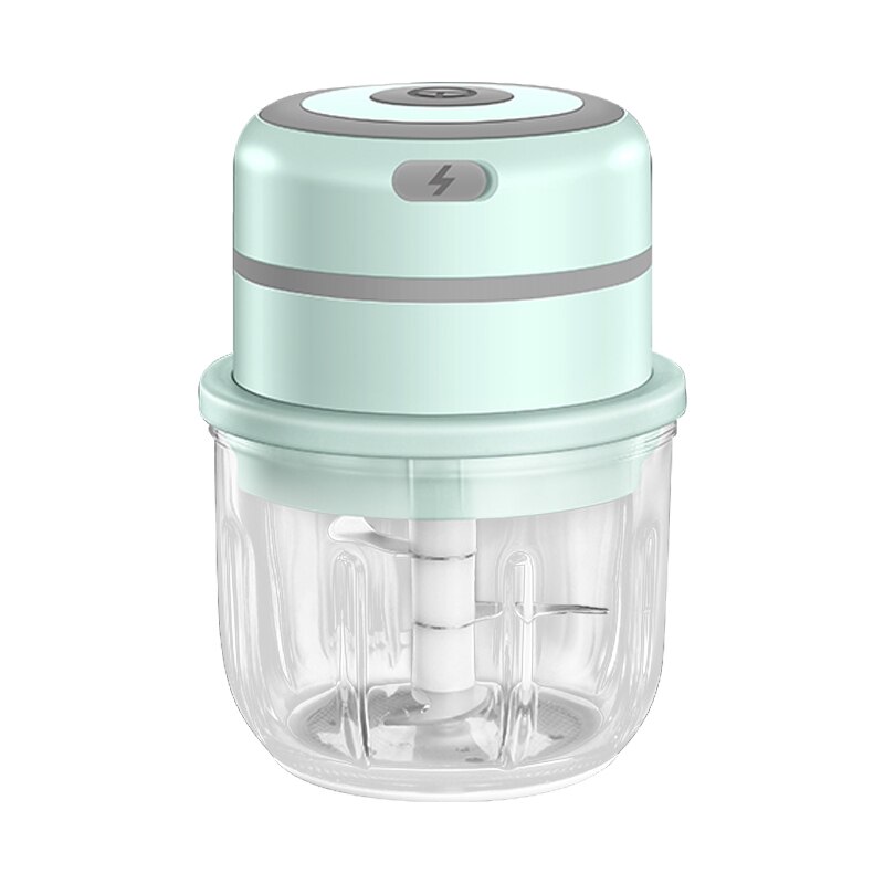 300ml Wireless Portable Electric Garlic Masher Vegetable Meat Grinder Fresh Chili Chopper Charging Mini Durable Kitchen Tool: 300ml Green