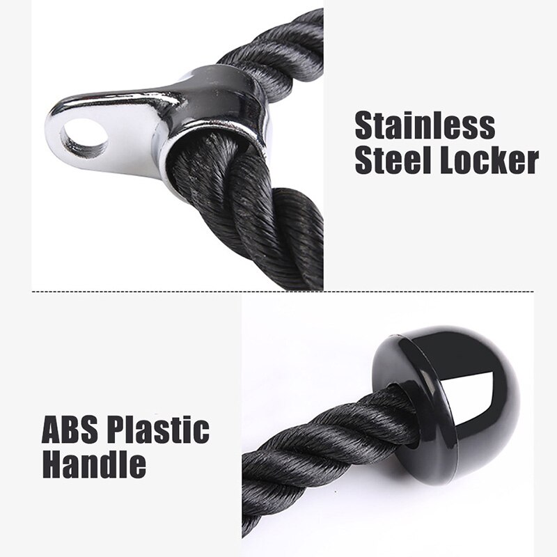 Gym pull rope mave crunches kabel pull down laterals biceps triceps muskel træning fitness træning bodybuilding pull reb