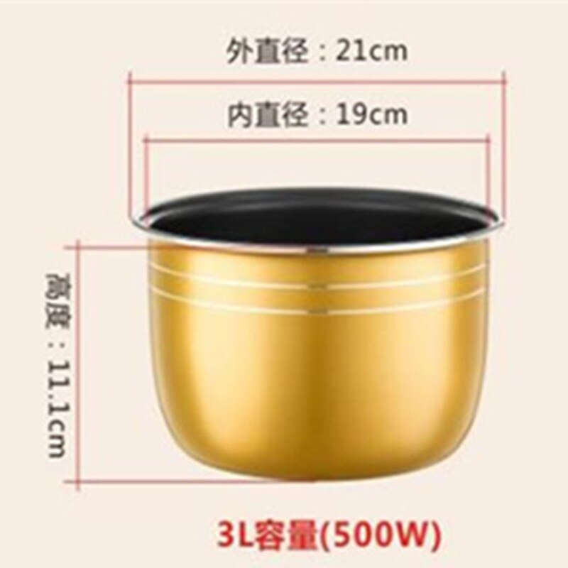 3L 4L 5L rice cooker tank for intelligent control rice cookers pot gold inner tank energy gathering bowl: 3L