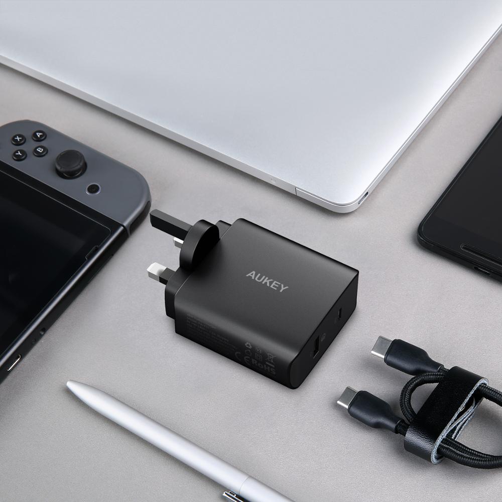 Aukey Uk Plug PA-Y11 Quick Charge 48W 3.0 Mobiele Telefoon Oplader Snel Opladen Usb Lader Voor Telefoon Mobiele usb Adapter