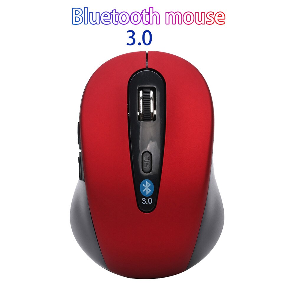 Draadloze Muis Bluetooth Computer Muis 2.4Ghz 1600 Dpi Ergonomische Mause Mini Muizen Draadloze Muizen Voor Laptop: Bluetooth red