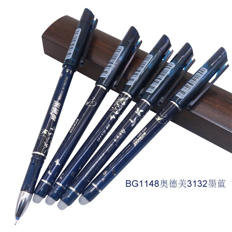 12 Pcs Magic Pen Erasable Gel Pen 0.5mm Tip Blue Refill Student Stationery Writing Pen: 12 pens BG1148