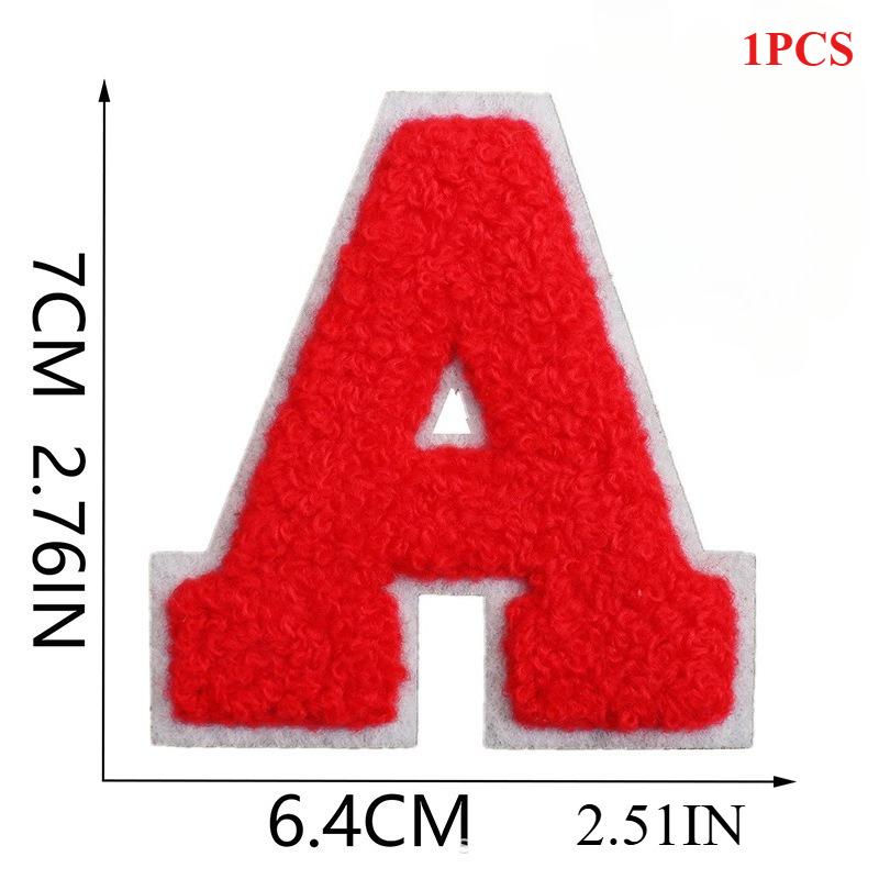 7Cm White Background Red Character Embroidery Cloth Sticker English Letters Towel Embroidery Patch Sticker Computer Embroidery: antique silver