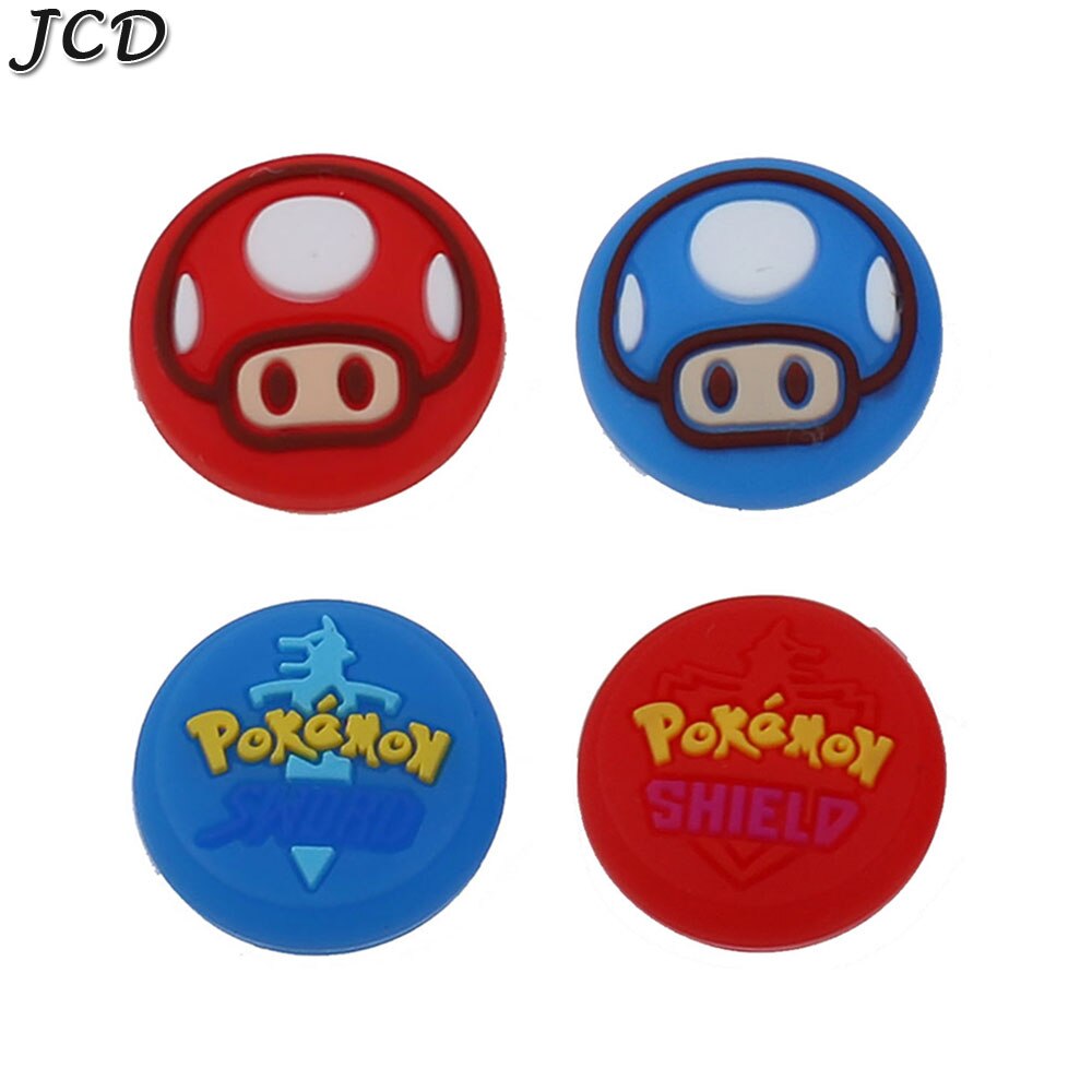 JCD 4pcs Silicone Caps For Nintend Switch NS Joy-Con Joystick Cover Thumb Stick Grip Cap For Joy con Controller Analog Stick Cap: 16 17 34 35 each 1