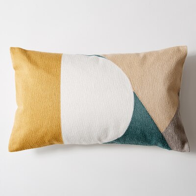 DUNXDECO Kussenhoes Taille Decoratieve Kussensloop Abstracte Artistieke Eenvoudige Geometrische Katoenen Draad Borduurwerk Beddengoed Coussin: B