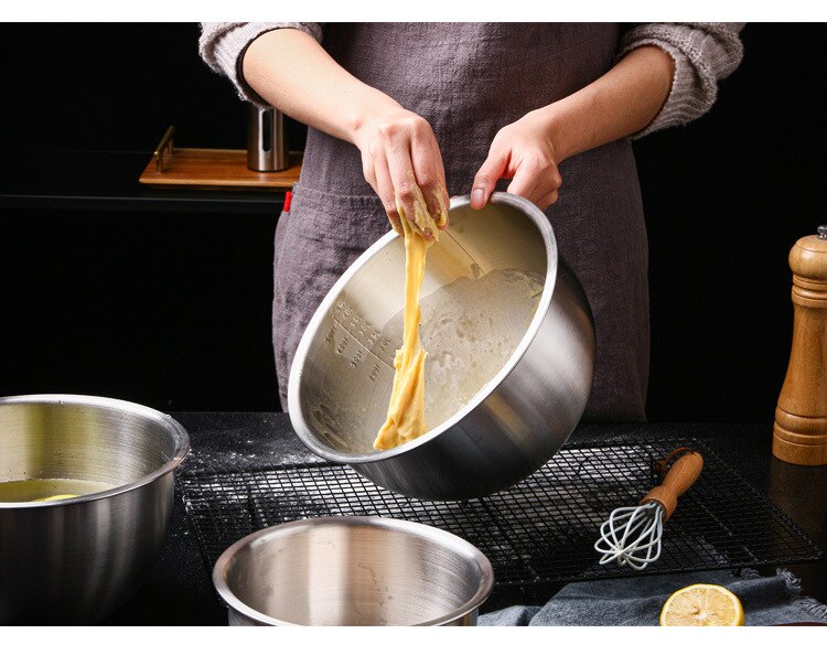 304 food grade stainless steel cooking pot baking egg bowl