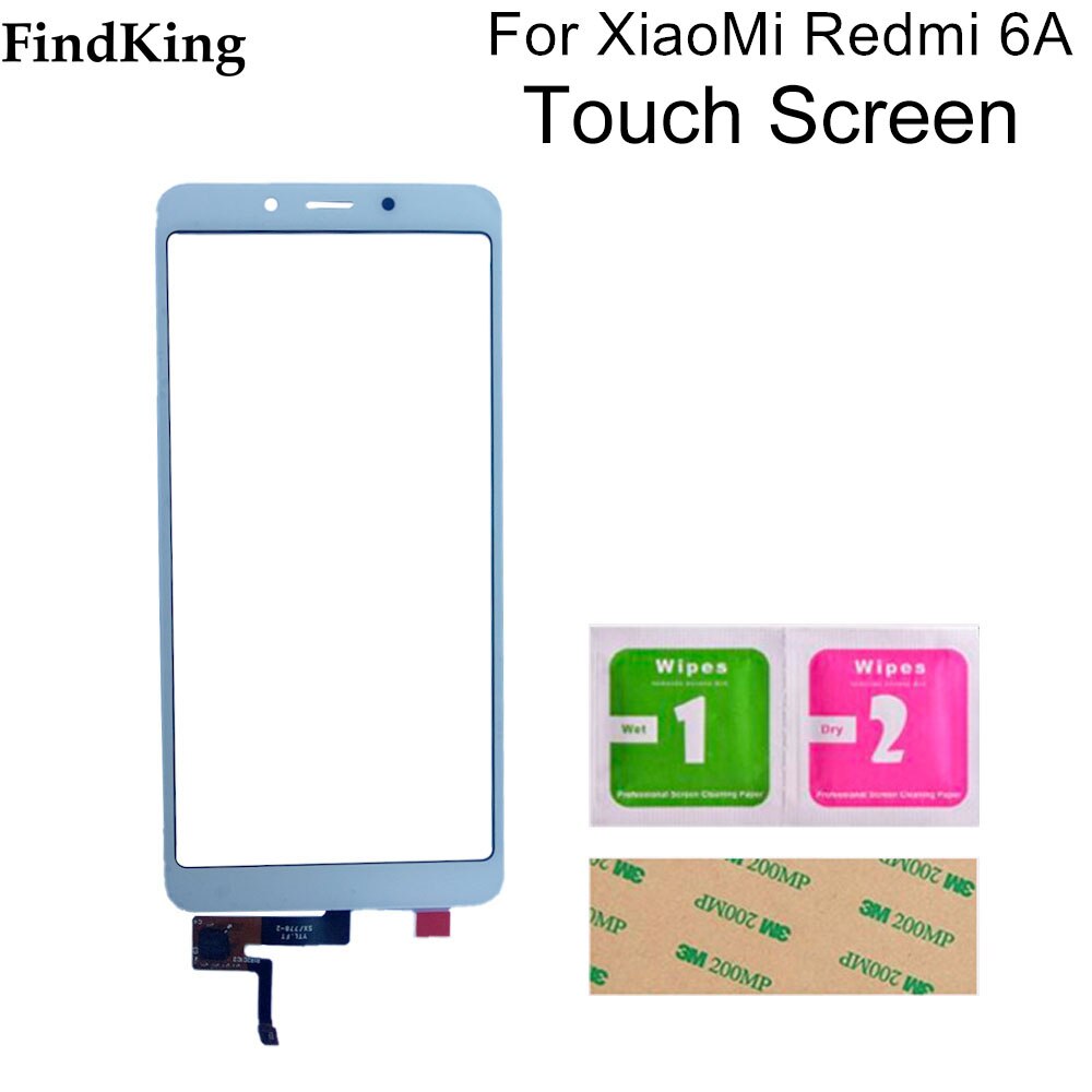 5.45 ''berühren Bildschirm Vorderseite Glas Für Xiaomi Redmi 6 6A Touchscreen Digitizer Sensor Tafel Ersatz Teile Werkzeuge Kleber: weiß nein Tools