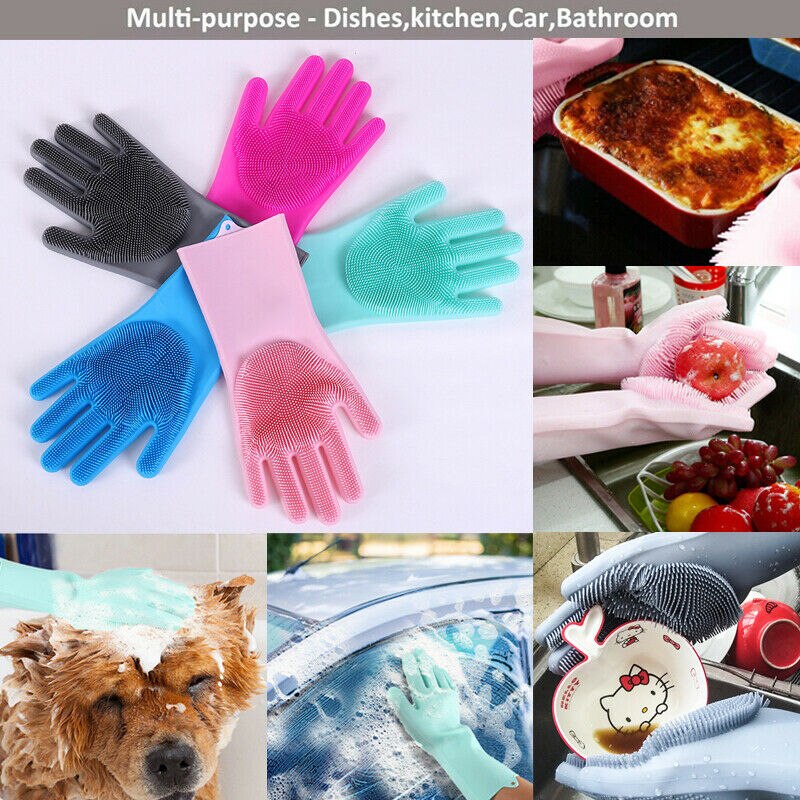 Multifunktions Beständig Silikon Handschuhe Küche BBQ Ofen Kochen Handschuhe