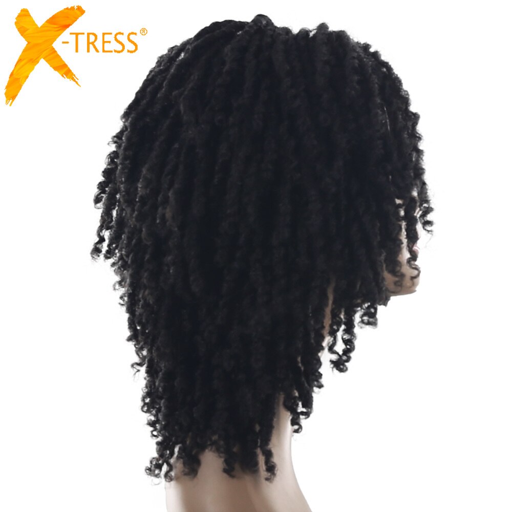 X-tresse Faux Locs kurz Bob Zöpfe Perücken Dreadlock häkeln Twist geflochten Synthetik Perücke Pro Schwarz Frauen 10Zoll Maschine gemacht Perücke