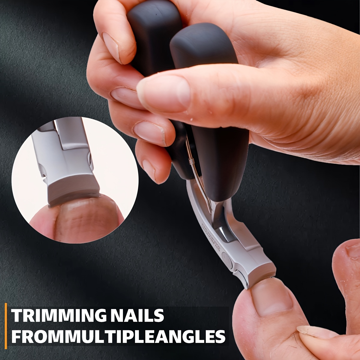 Aço inoxidável cortador de unhas cortador aparador manicure tesoura grosso duro unha pedicure ferramentas: Vermelho